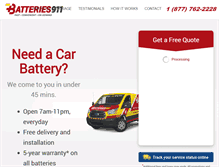 Tablet Screenshot of batteries911.com